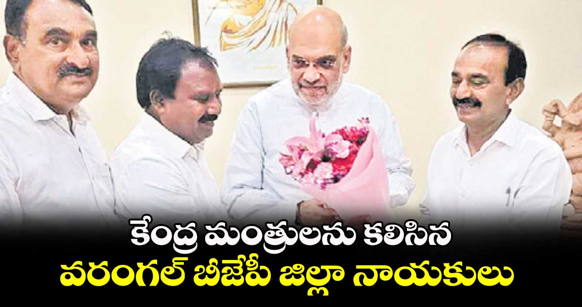 కేంద్ర మంత్రులను కలిసిన వరంగల్ బీజేపీ జిల్లా నాయకులు 