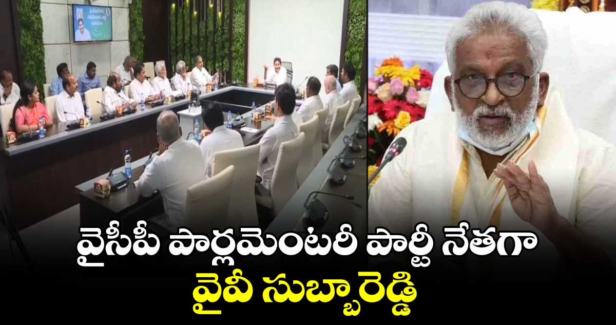 వైసీపీ పార్లమెంటరీ పార్టీ నేతగా వైవీ సుబ్బారెడ్డి 