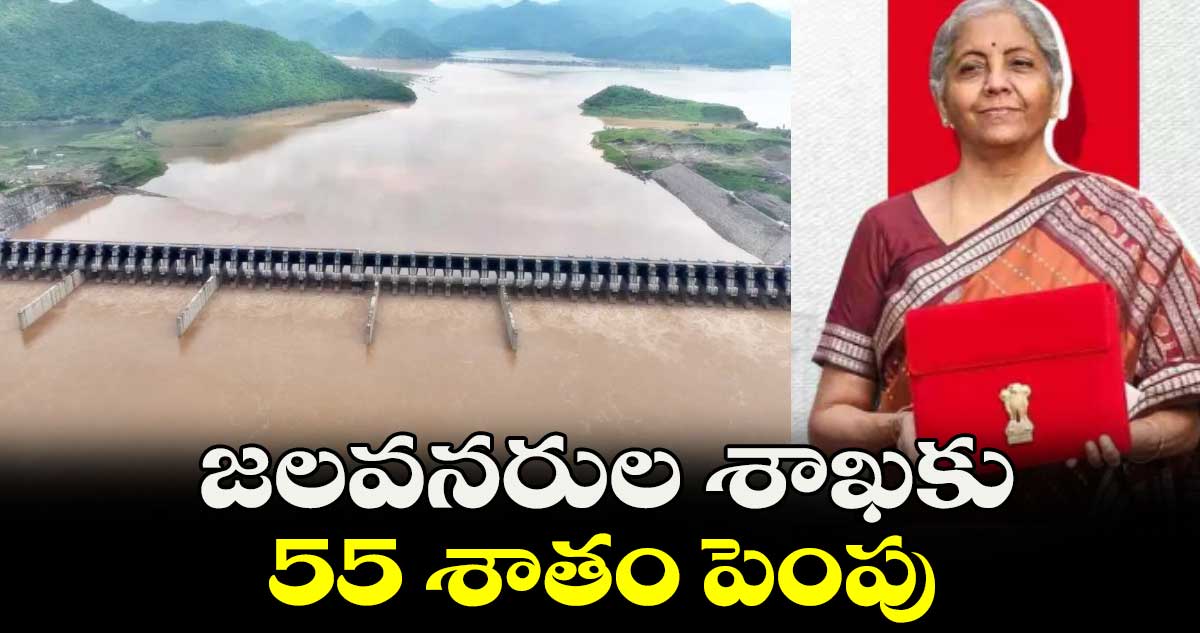 జలవనరుల శాఖకు 55 శాతం పెంపు