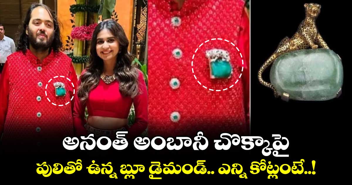 అనంత్ అంబానీ చొక్కాపై పులితో ఉన్న బ్లూ డైమండ్.. ఎన్ని కోట్లంటే..!