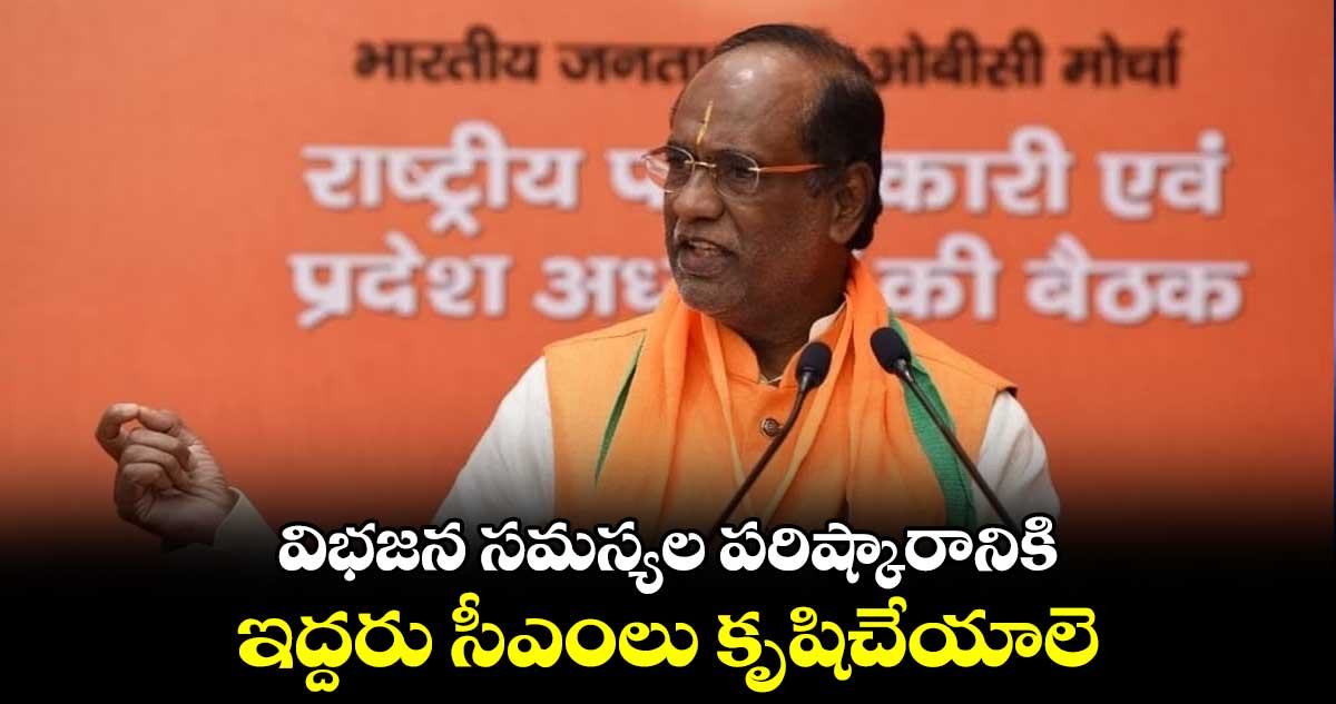 విభజన సమస్యల పరిష్కారానికి ఇద్దరు సీఎంలు కృషిచేయాలె : లక్ష్మణ్