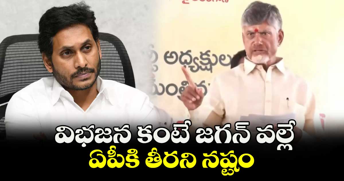 విభజన కంటే జగన్ వల్లే ఏపీకి తీరని నష్టం...సీఎం చంద్రబాబు