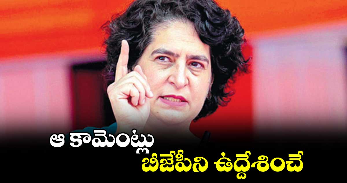 ఆ కామెంట్లు బీజేపీని ఉద్దేశించే..