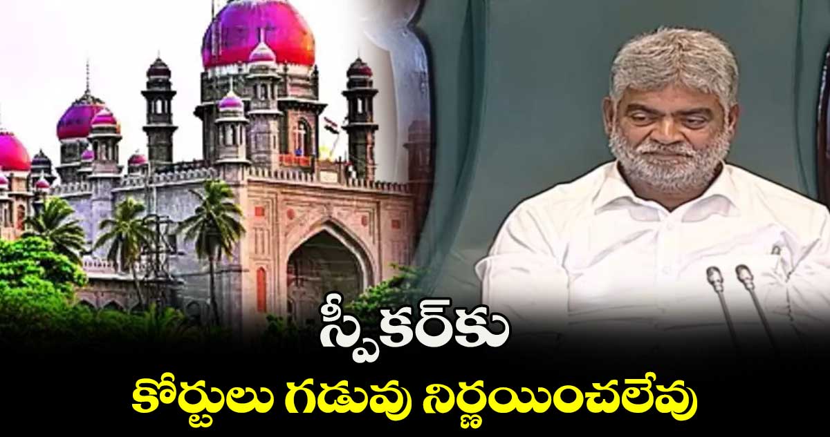స్పీకర్కు కోర్టులు గడువు నిర్ణయించలేవు
