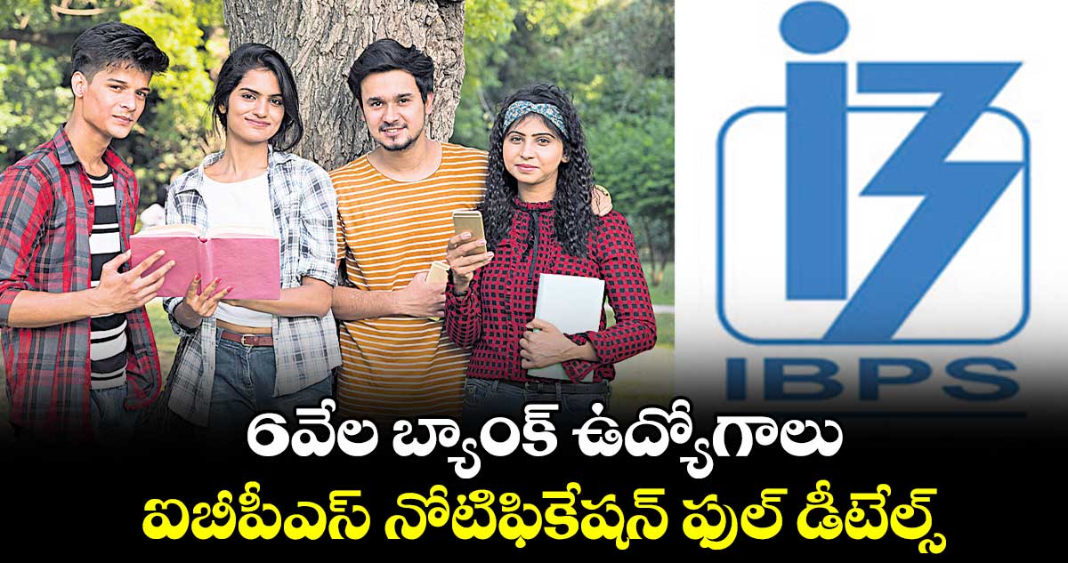 6వేల బ్యాంక్ ఉద్యోగాలు : ఐబీపీఎస్​ నోటిఫికేషన్ ఫుల్ డీటేల్స్