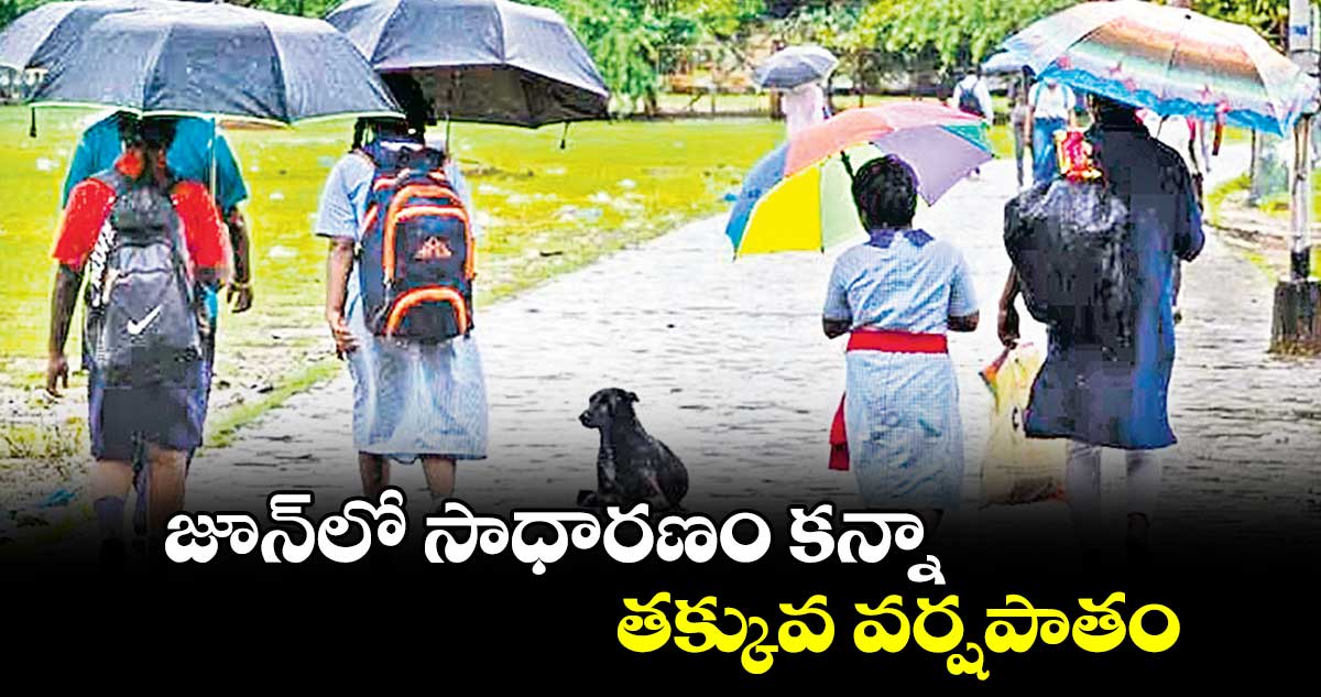 జూన్​లో సాధారణం కన్నా తక్కువ వర్షపాతం : ఐఎండీ
