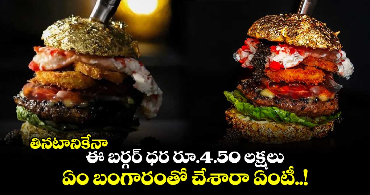 తినటానికేనా : ఈ బర్గర్ ధర రూ.4.50 లక్షలు.. ఏం బంగారంతో చేశారా ఏంటీ..!