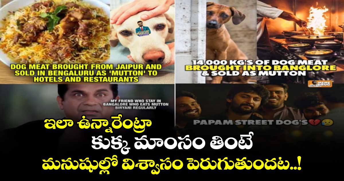 ఇలా ఉన్నారేంట్రా :కుక్క మాంసం తింటే మనుషుల్లో విశ్వాసం పెరుగుతుందట..!