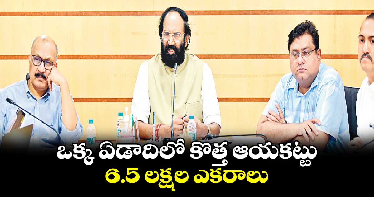 ఒక్క ఏడాదిలో కొత్త ఆయకట్టు .. 6.5 లక్షల ఎకరాలు