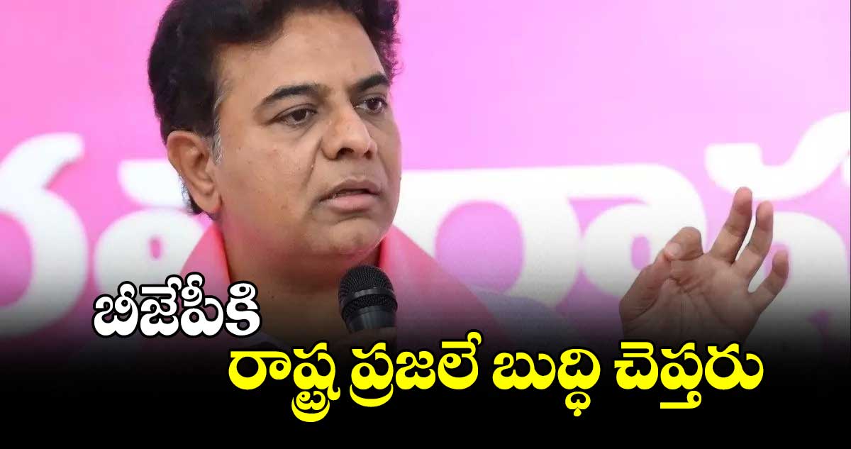 బీజేపీకి రాష్ట్ర ప్రజలే బుద్ధి చెప్తరు: బీఆర్ఎస్ వర్కింగ్ ప్రెసిడెంట్ కేటీఆర్