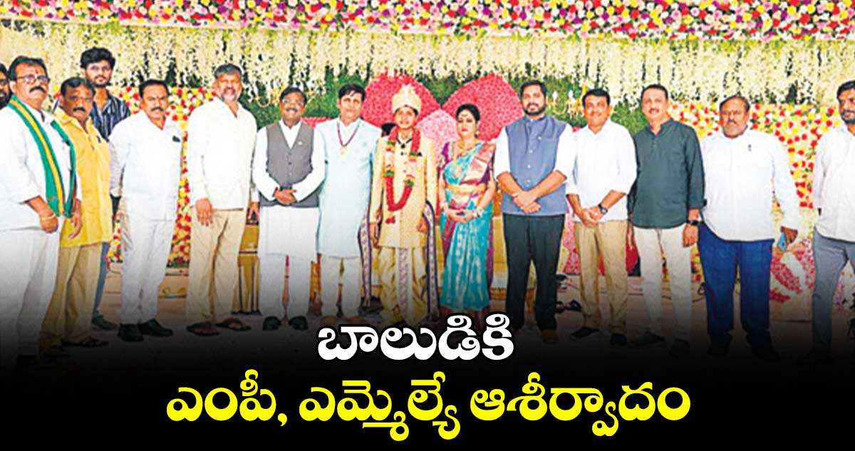 బాలుడికి ఎంపీ, ఎమ్మెల్యే ఆశీర్వాదం 