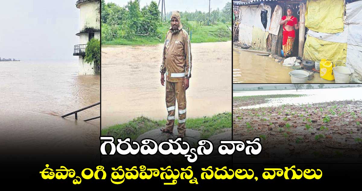 గెరువియ్యని వాన ఉప్పొంగి ప్రవహిస్తున్న నదులు, వాగులు 