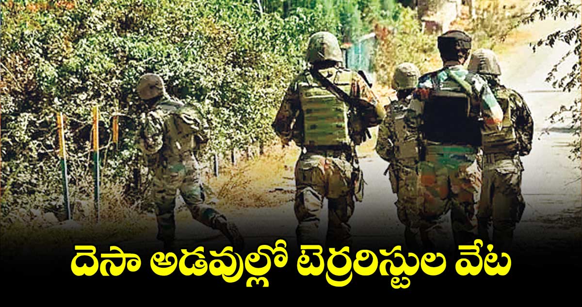 దెసా అడవుల్లో టెర్రరిస్టుల వేట