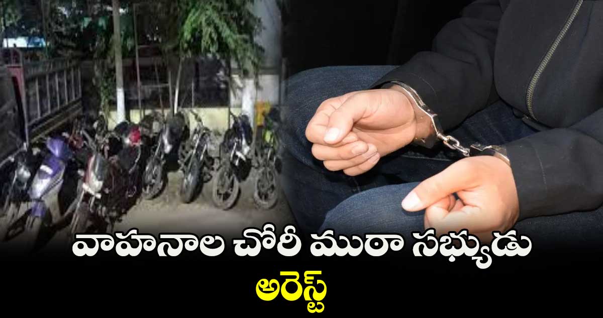 వాహనాల చోరీ ముఠా సభ్యుడు అరెస్ట్