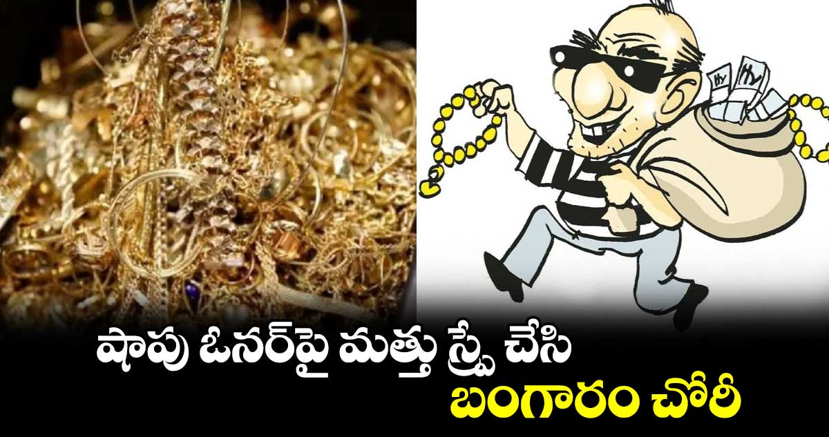 షాపు ఓనర్​పై మత్తు స్ర్పే చేసి బంగారం చోరీ