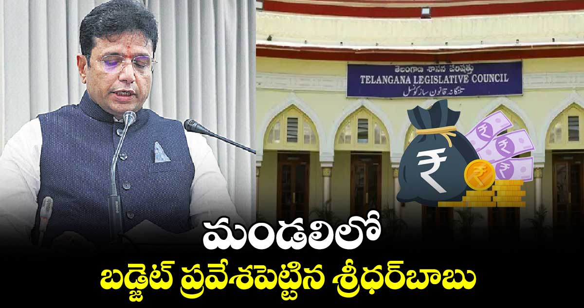 మండలిలో బడ్జెట్ ప్రవేశపెట్టిన శ్రీధర్​బాబు