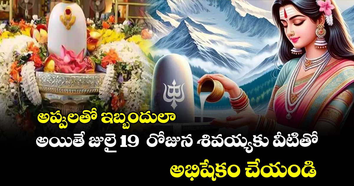 అప్పులతో ఇబ్బందులా...అయితే జులై 19  రోజున శివయ్యకు వీటితో అభిషేకం చేయండి..