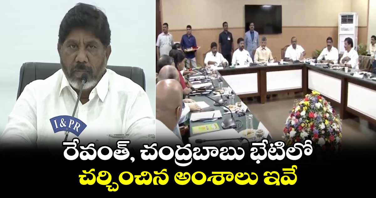 రేవంత్​, చంద్రబాబు భేటిలో చర్చించిన అంశాలు ఇవే..