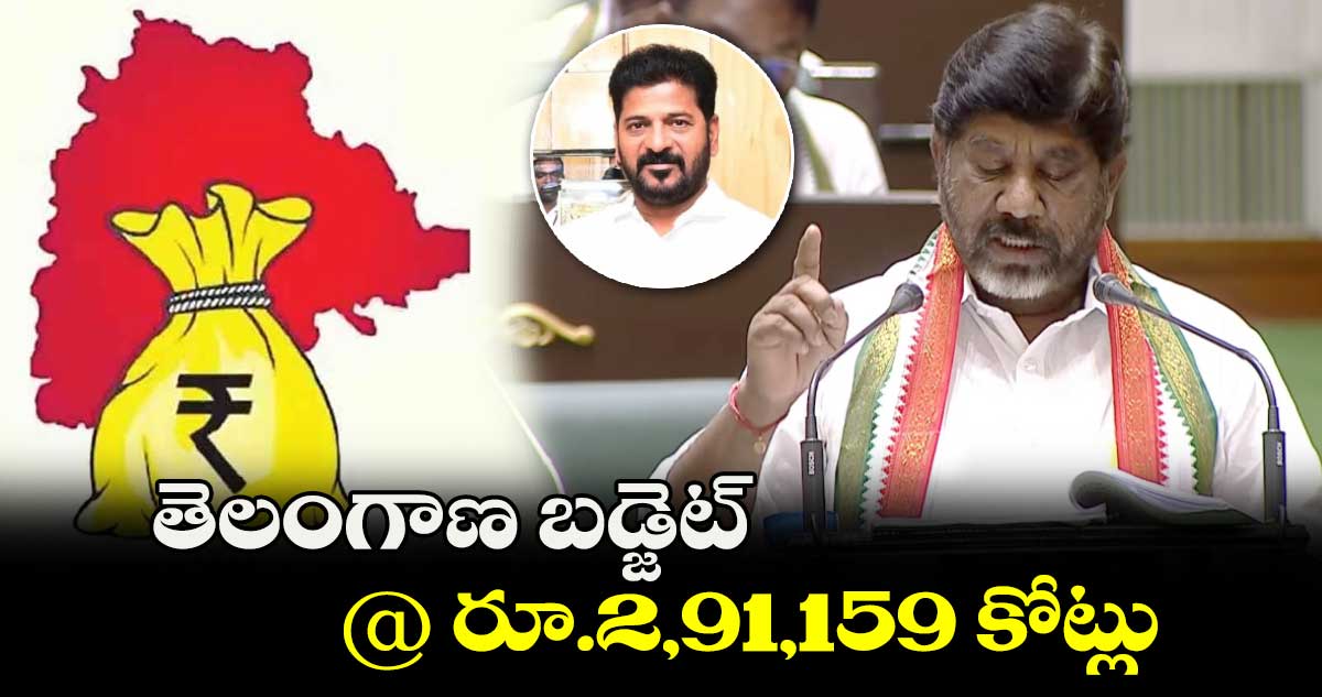 తెలంగాణ బడ్జెట్ @ రూ.2,91,159 కోట్లు