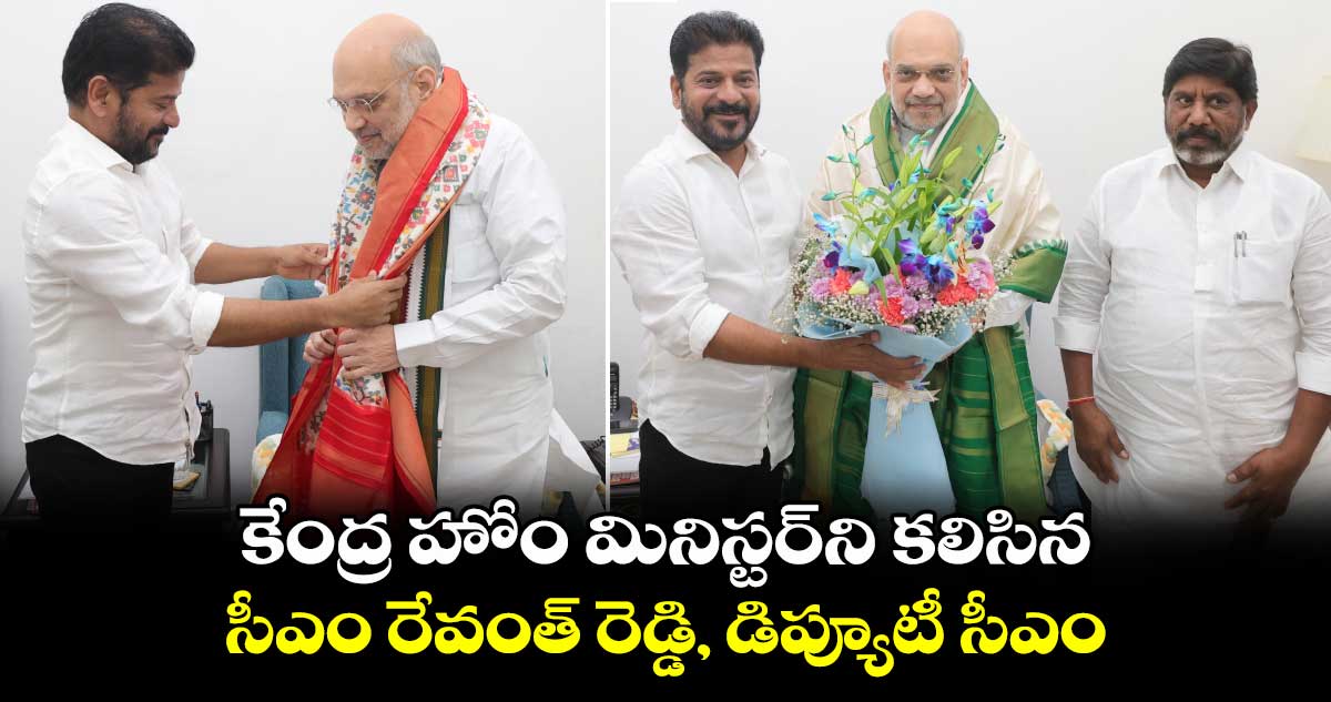 కేంద్ర హోం మినిస్టర్‌ని కలిసిన సీఎం రేవంత్ రెడ్డి, డిప్యూటీ సీఎం