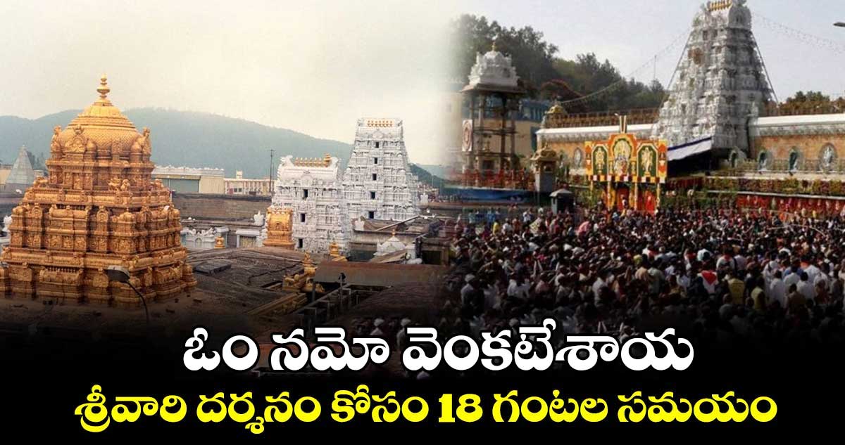 ఓం నమో వెంకటేశాయ.. శ్రీవారి దర్శనం కోసం 18 గంటల సమయం