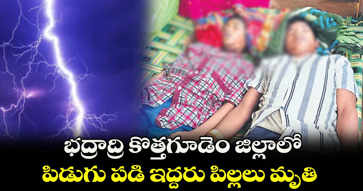 భద్రాద్రి కొత్తగూడెం జిల్లాలో పిడుగు పడి ఇద్దరు పిల్లలు మృతి