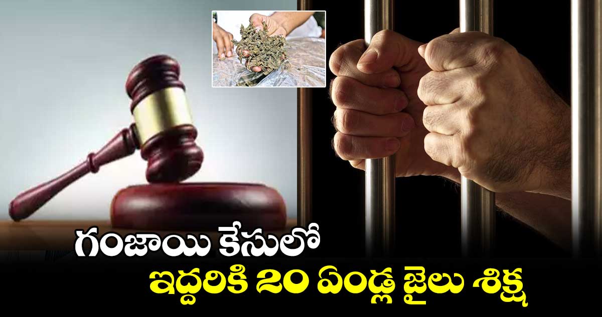 గంజాయి కేసులో ఇద్దరికి 20 ఏండ్ల జైలు శిక్ష