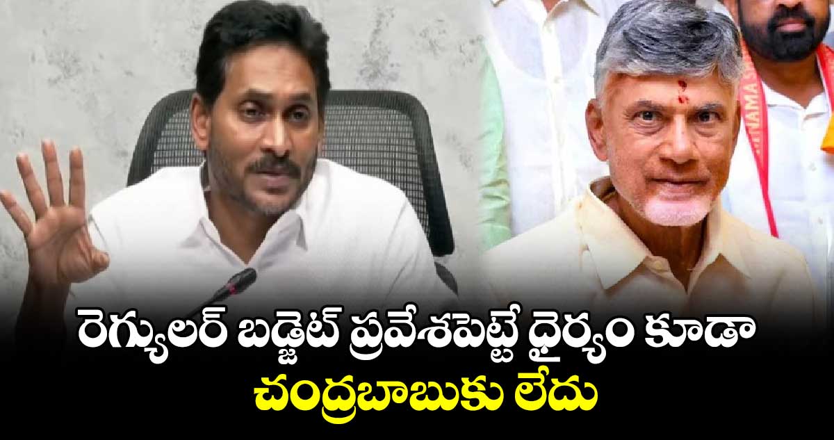 రెగ్యులర్ బడ్జెట్ ప్రవేశపెట్టే ధైర్యం కూడా చంద్రబాబుకు లేదు.. వైఎస్ జగన్ 