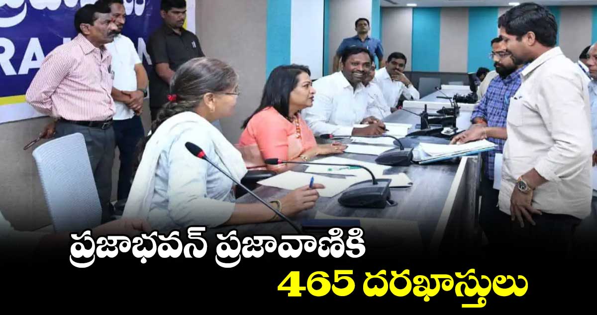 ప్రజాభవన్ ప్రజావాణికి 465 దరఖాస్తులు