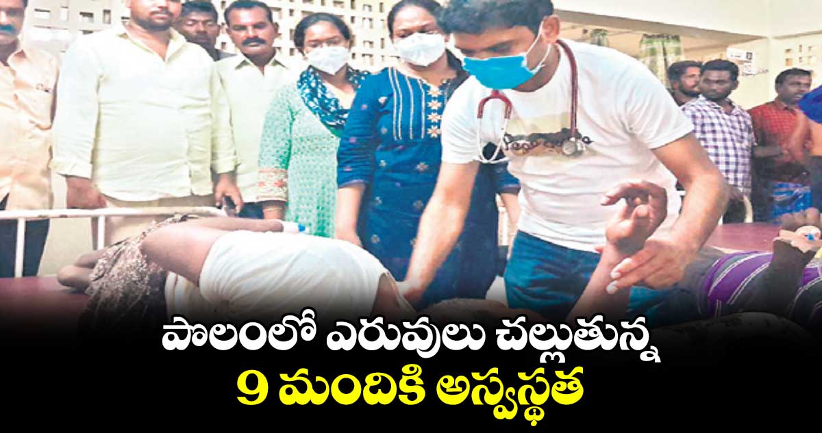 పొలంలో ఎరువులు చల్లుతున్న 9 మందికి అస్వస్థత