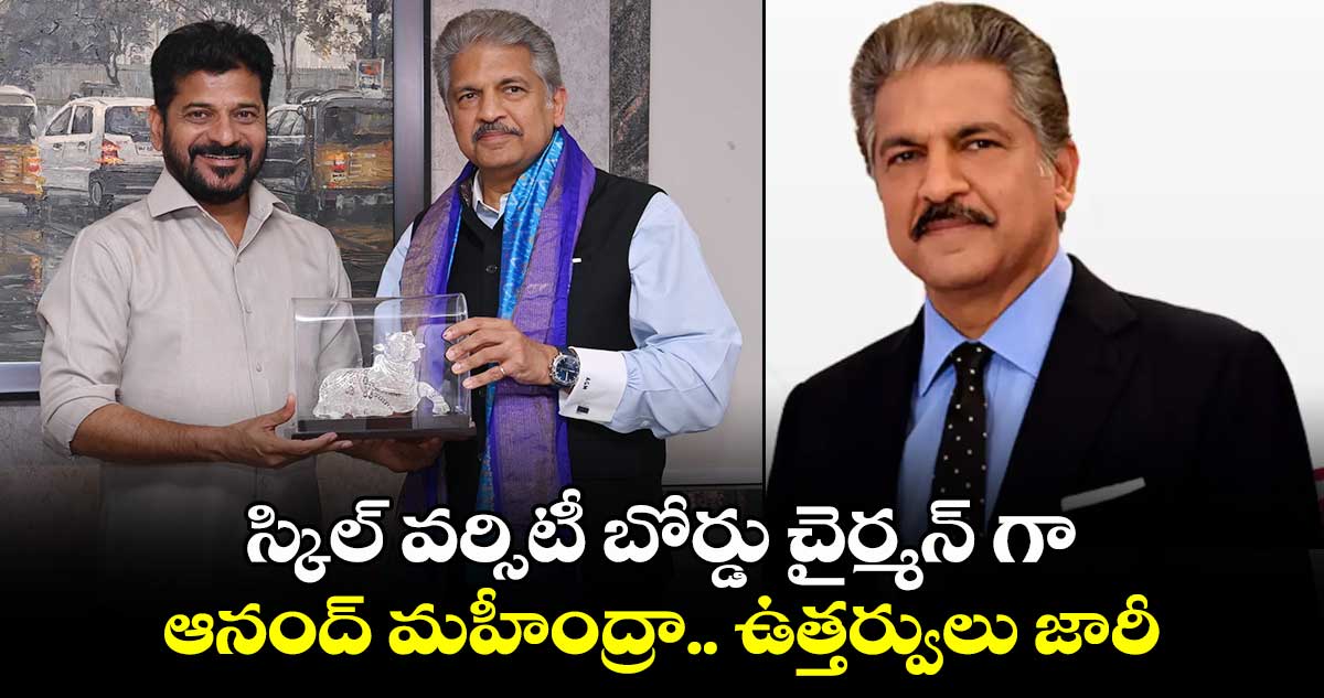 స్కిల్ వర్సిటీ బోర్డు చైర్మన్ గా ఆనంద్ మహీంద్రా.. ఉత్తర్వులు జారీ 