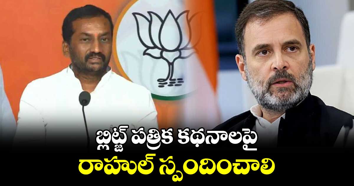 బ్లిట్జ్ పత్రిక కథనాలపై రాహుల్ స్పందించాలి : ఎంపీ రఘునందన్ రావు 