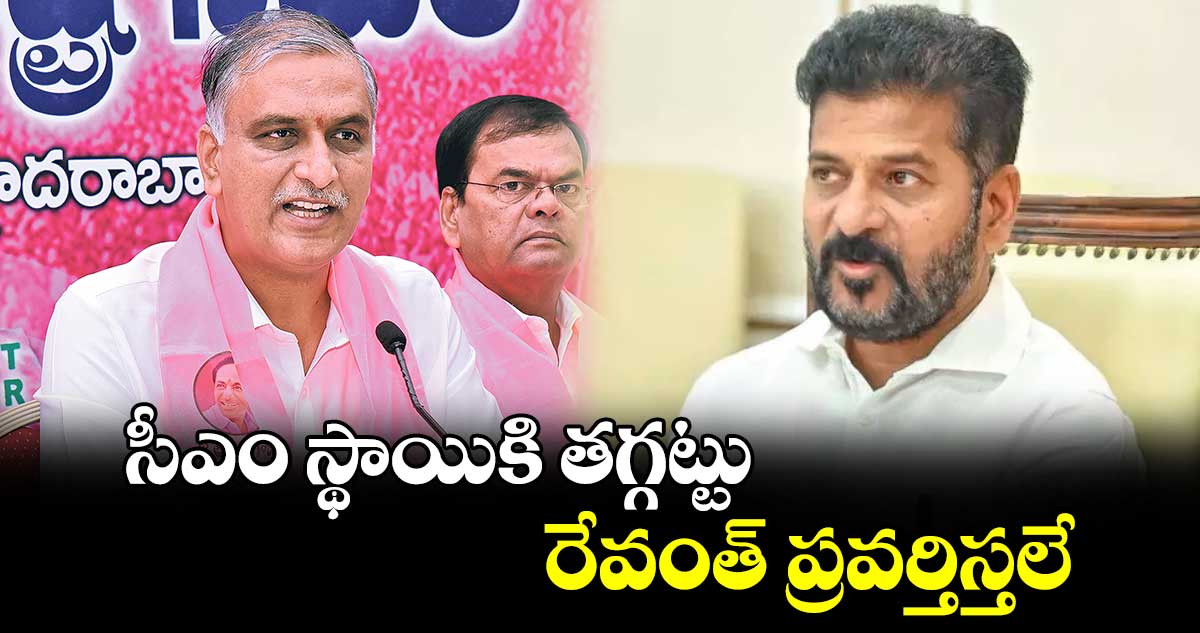 సీఎం స్థాయికి తగ్గట్టు రేవంత్​ ప్రవర్తిస్తలే : హరీశ్​రావు