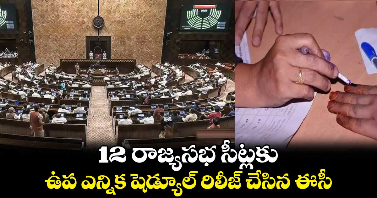 12 రాజ్యసభ సీట్లకు ఉప ఎన్నిక షెడ్యూల్ రిలీజ్ చేసిన ఈసీ 