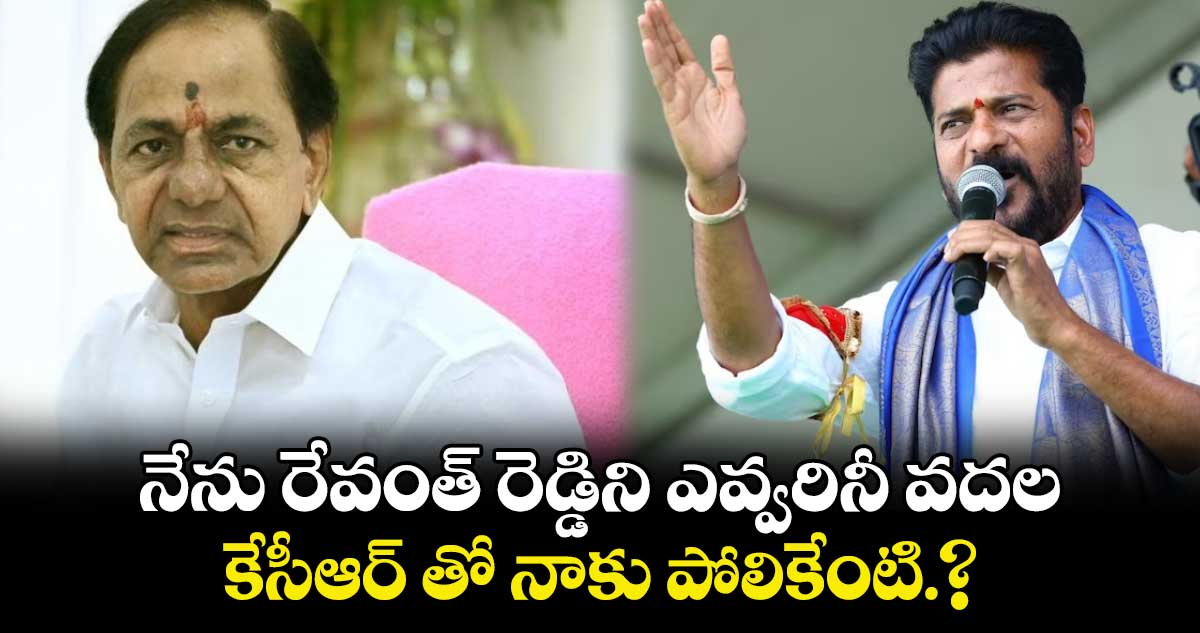 నేను రేవంత్​ రెడ్డిని ఎవ్వరినీ వదల..కేసీఆర్ తో నాకు పోలికేంటి.?: సీఎం రేవంత్ రెడ్డి