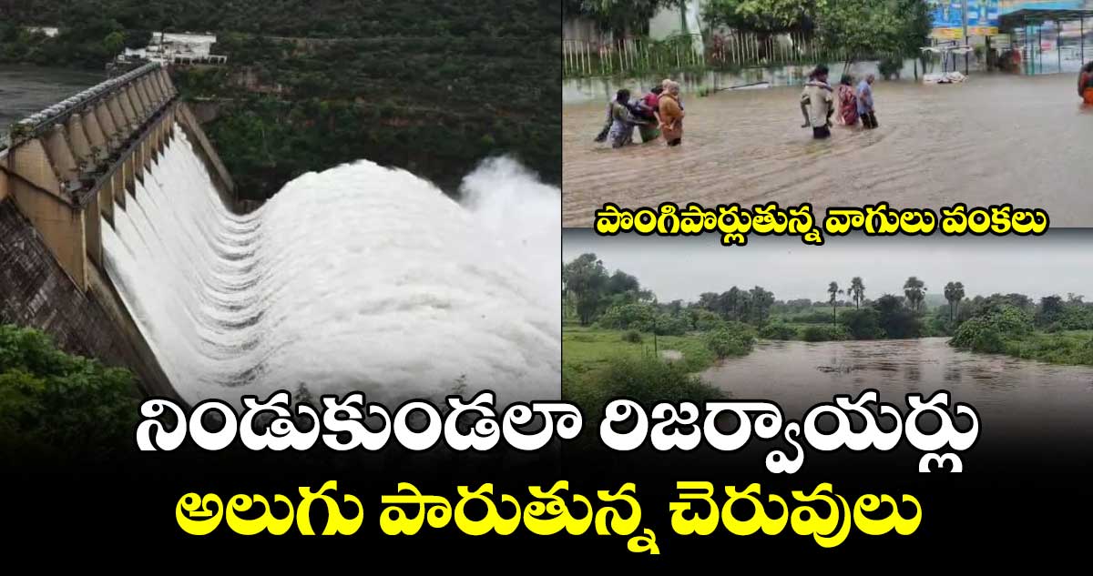 పొంగిపొర్లుతున్న వాగులు వంకలు.. నిండుకుండలా రిజర్వాయర్లు.. అలుగు పారుతున్న చెరువులు