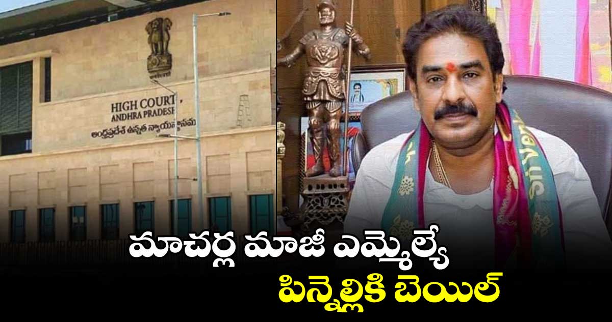 మాచర్ల మాజీ ఎమ్మెల్యే పిన్నెల్లికి బెయిల్