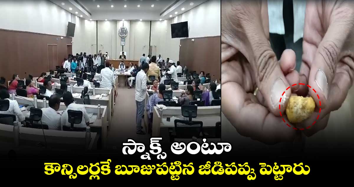  స్నాక్స్ అంటూ.. కౌన్సిలర్లకే బూజుపట్టిన జీడిపప్పు పెట్టారు..