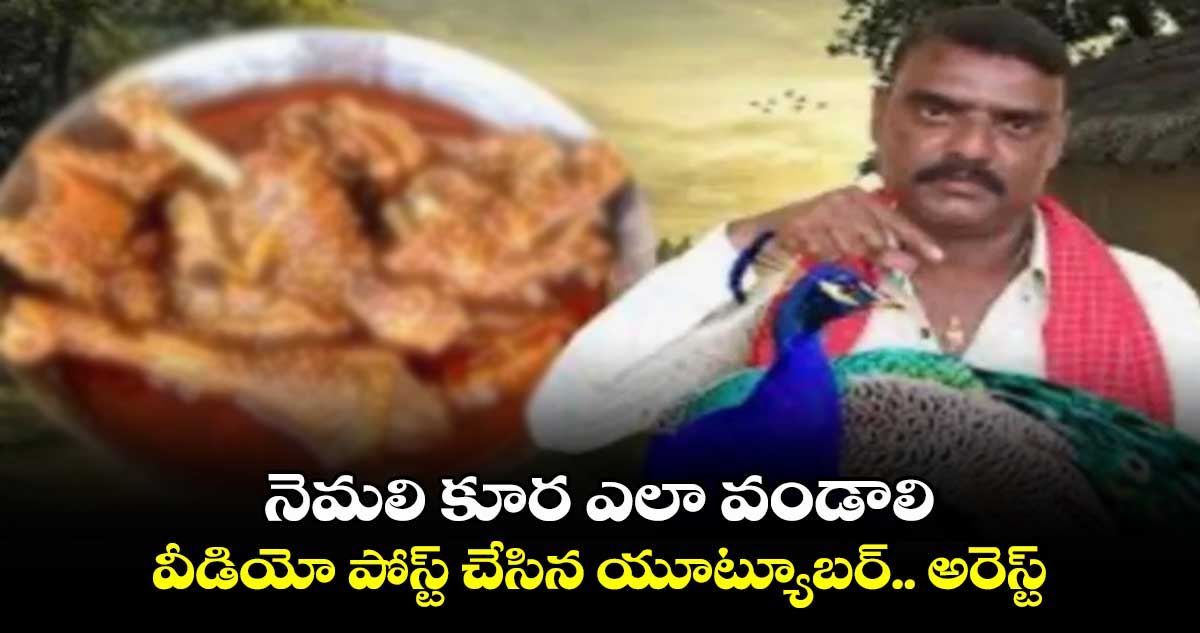 నెమలి కూర ఎలా వండాలి.. వీడియో పోస్ట్ చేసిన యూట్యూబర్.. అరెస్ట్ 