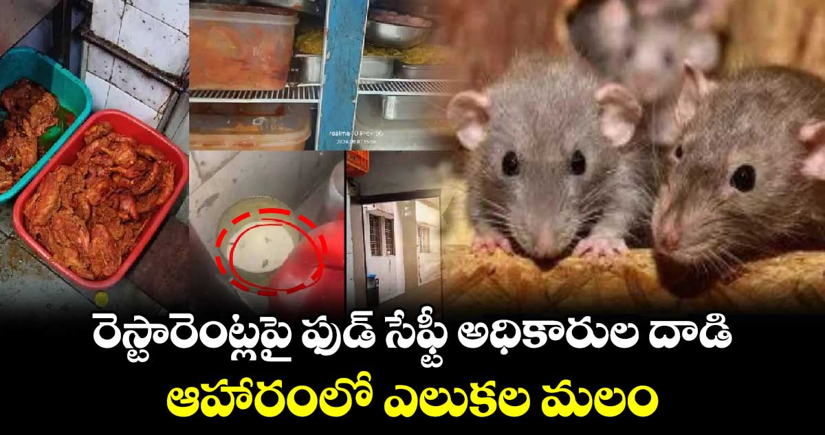 రెస్టారెంట్లపై ఫుడ్ సేఫ్టీ అధికారుల దాడి..ఆహారంలో ఎలుకల మలం