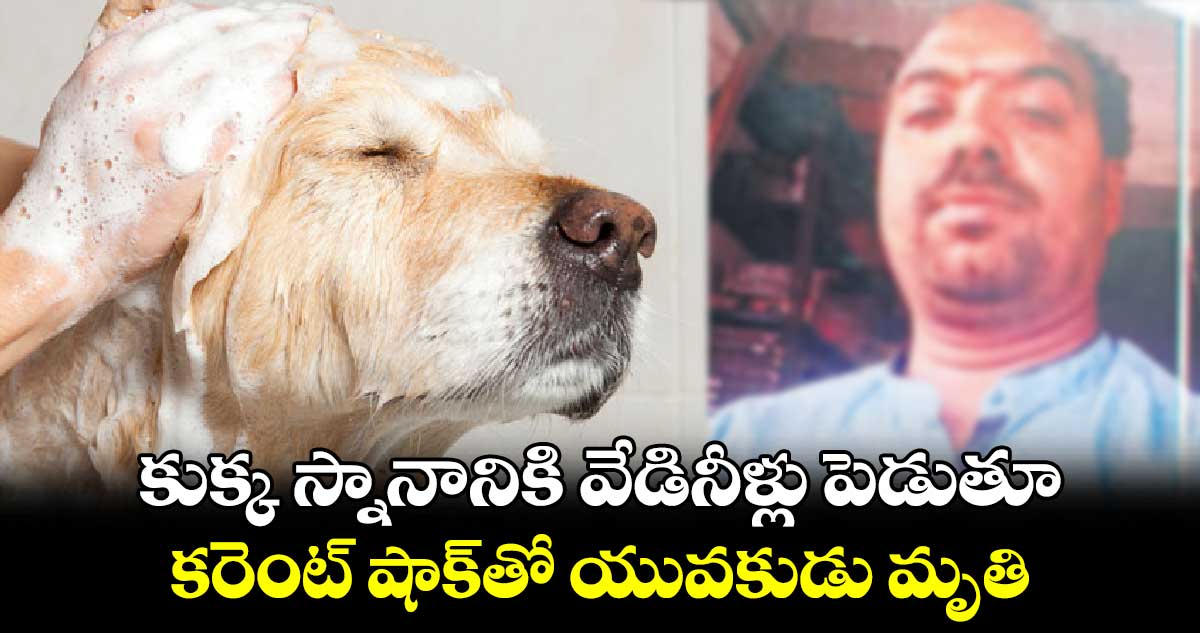 కుక్క స్నానానికి వేడినీళ్లు పెడుతూ కరెంట్ షాక్​తో యువకుడు మృతి