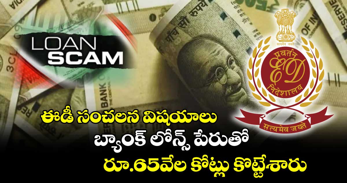 ఈడీ సంచలన విషయాలు బ్యాంక్ లోన్స్ పేరుతో రూ.65వేల కోట్లు కొట్టేశారు