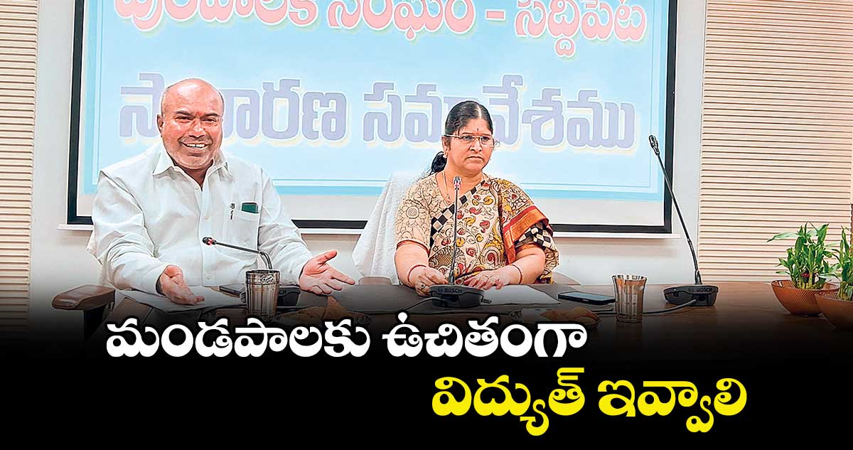 మండపాలకు ఉచితంగా విద్యుత్ ఇవ్వాలి : మంజుల 