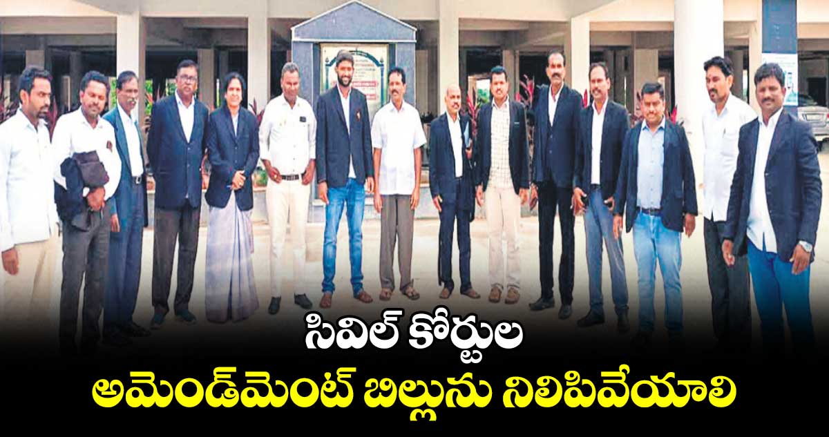 సివిల్​ కోర్టుల అమెండ్​మెంట్ ​బిల్లును నిలిపివేయాలి : లాయర్లు