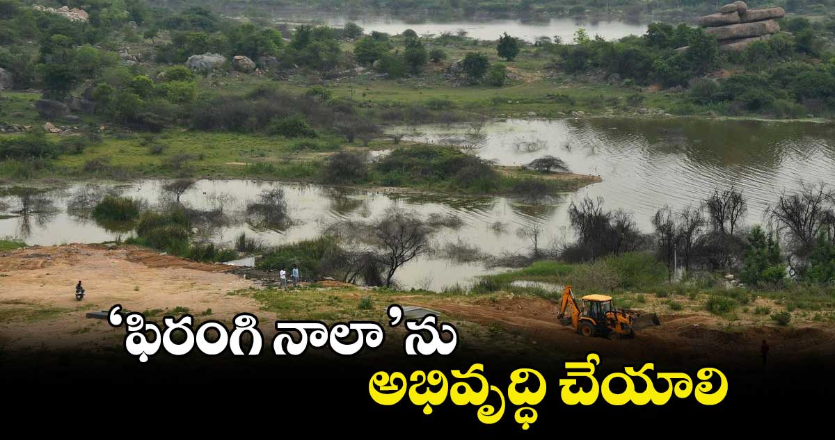 హైదరాబాద్  ‘ఫిరంగి నాలా’ను అభివృద్ధి చేయాలి