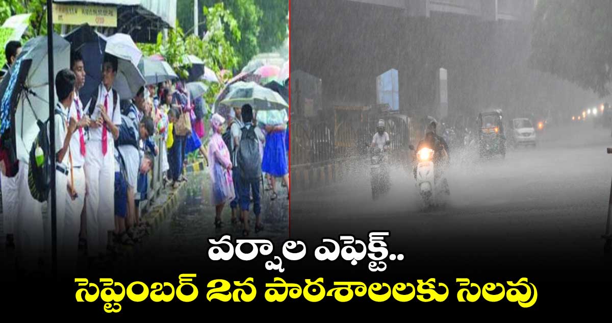 Hyderabad: వర్షాల ఎఫెక్ట్.. సెప్టెంబర్ 2న పాఠశాలలకు సెలవు