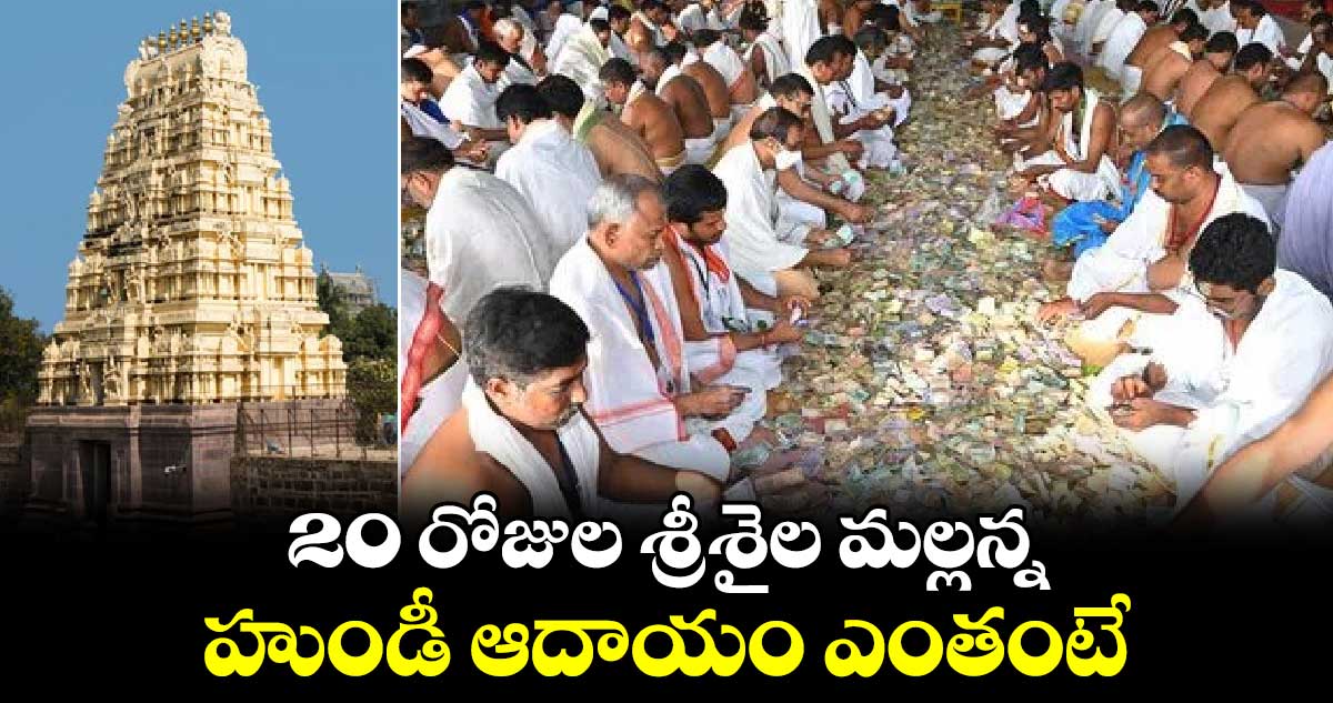 Sri sailam Temple: 20 రోజుల శ్రీశైల మల్లన్నహుండీ ఆదాయం ఎంతంటే....