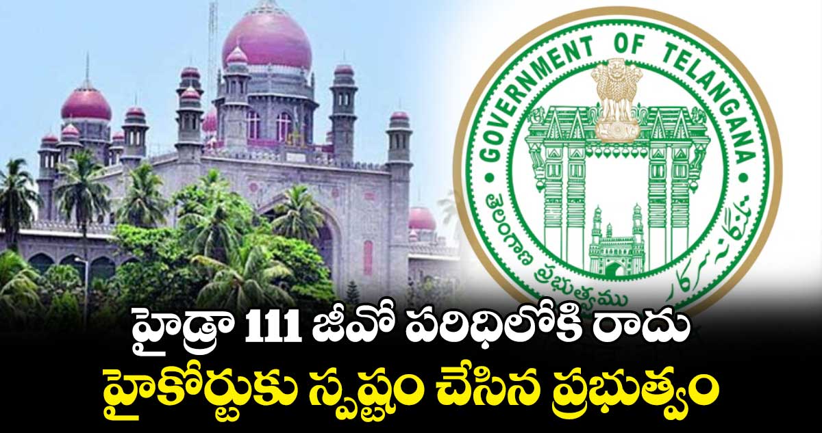 హైడ్రా 111 జీవో పరిధిలోకి రాదు.. హైకోర్టుకు స్పష్టం చేసిన ప్రభుత్వం