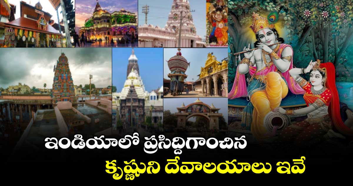 Sri Krishna Janmashtami 2024 : ఇండియాలో ప్రసిద్దిగాంచిన కృష్ణుని దేవాలయాలు ఇవే..