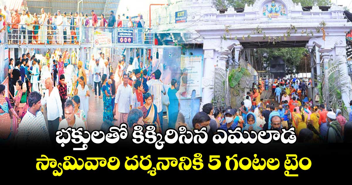 భక్తులతో కిక్కిరిసిన ఎములాడ.. స్వామివారి దర్శనానికి 5 గంటల టైం